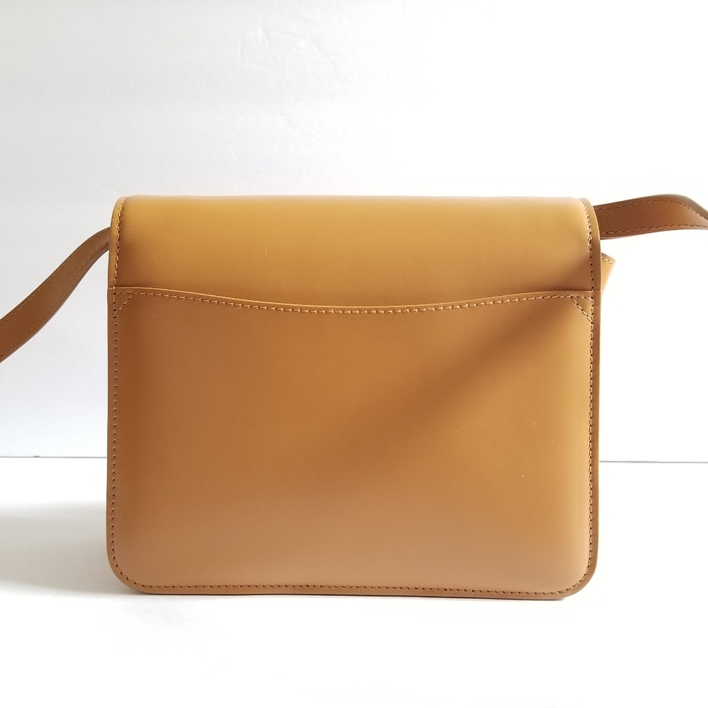 Chloé Kattie Leather Crossbody Clutch Bag Camel Brown - Picture 12 of 13